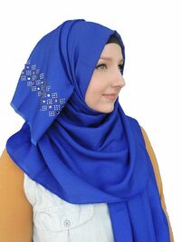 Highlight charpe Hijab bleu