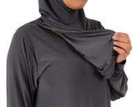 Abaya Gebetskleidung 1tlg. mit angenhtem Hijab dunkelgrau