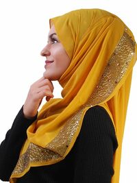 Scarf  with glitter yellow