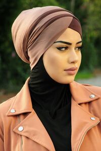 Turban Hijab taupe-braun