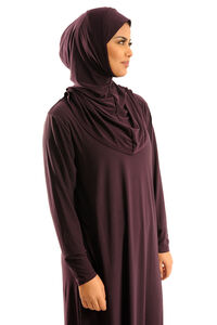 Abaya Gebetskleidung 1tlg. mit angenhtem Hijab violett( heller als Abb.)