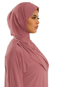 Abaya pour la Prire 1 pice avec Hijab attach taupe rose
