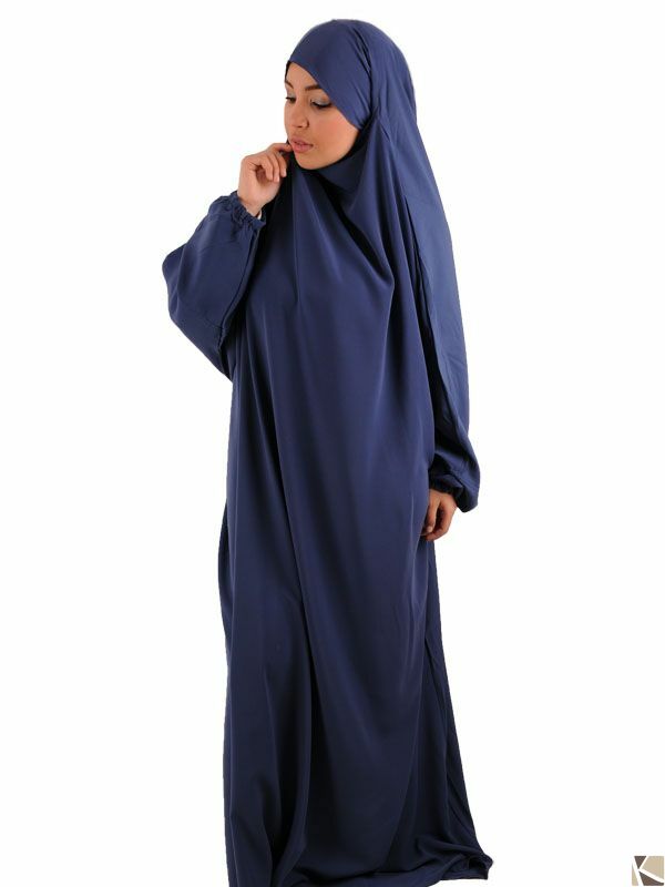 Praktischer einteiliger Jilbab - Schlichtes Design fr unkomplizierten Tragekomfort  knigsblau