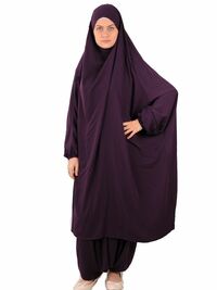 Jilbab sarouel dark violet