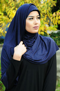 Hijab Jersey Farah Agypten bleu marine
