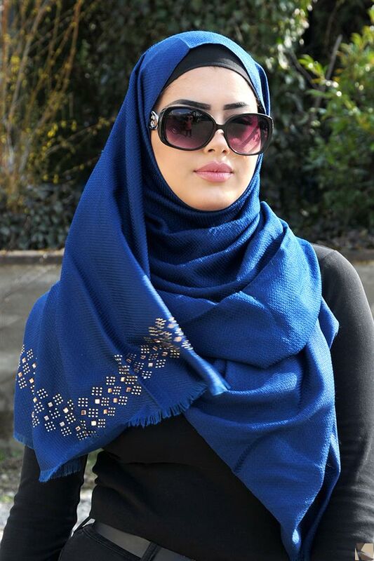Highlight Scarf Hijab darkblue