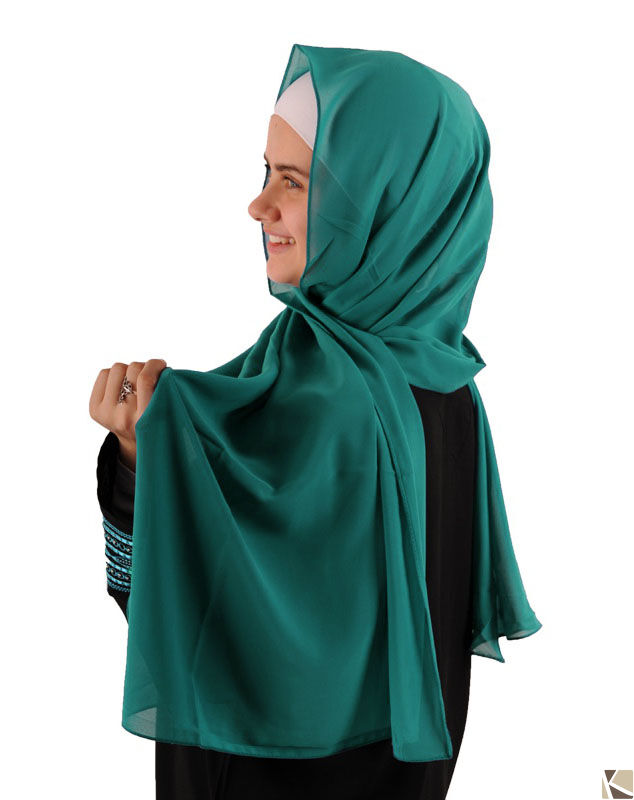 Hijab Schal Alisha waldgrün(heller als Abb.)