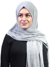 Hijab Jersey XL en maille hellgrau meliert