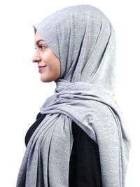 Hijab Jersey XL en maille hellgrau meliert