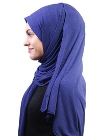 Hijab Jersey XL en maille marinebleu