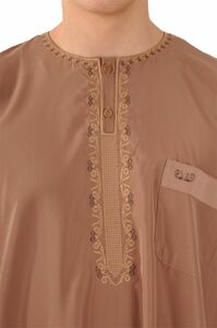 Mens Short Sleeve-Qamis taupe S