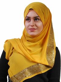 Scarf  with glitter yellow