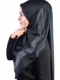 Trendy scarf with glitter black