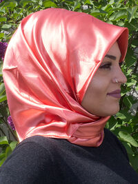 Hijab Satin rose perle