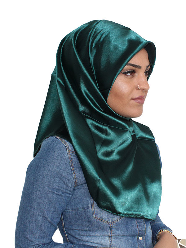 Satin Headscarf Hijab petrol