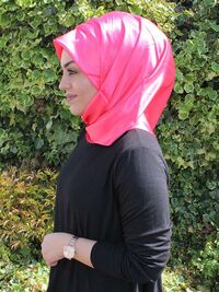 Satin Headscarf Hijab telemagenta