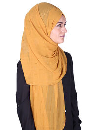 Hijab Shawl Beads orange