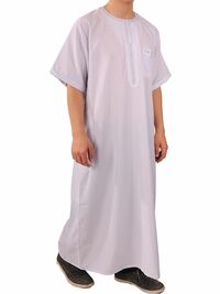 Mens Short Sleeve-Qamis white XL