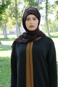 Large cotton scarf brown