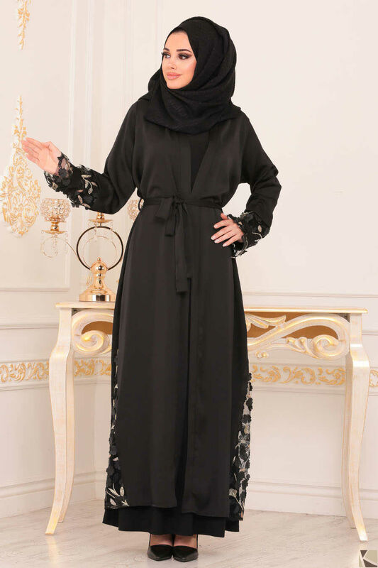 Modest Fashion Black Hijab Abaya S